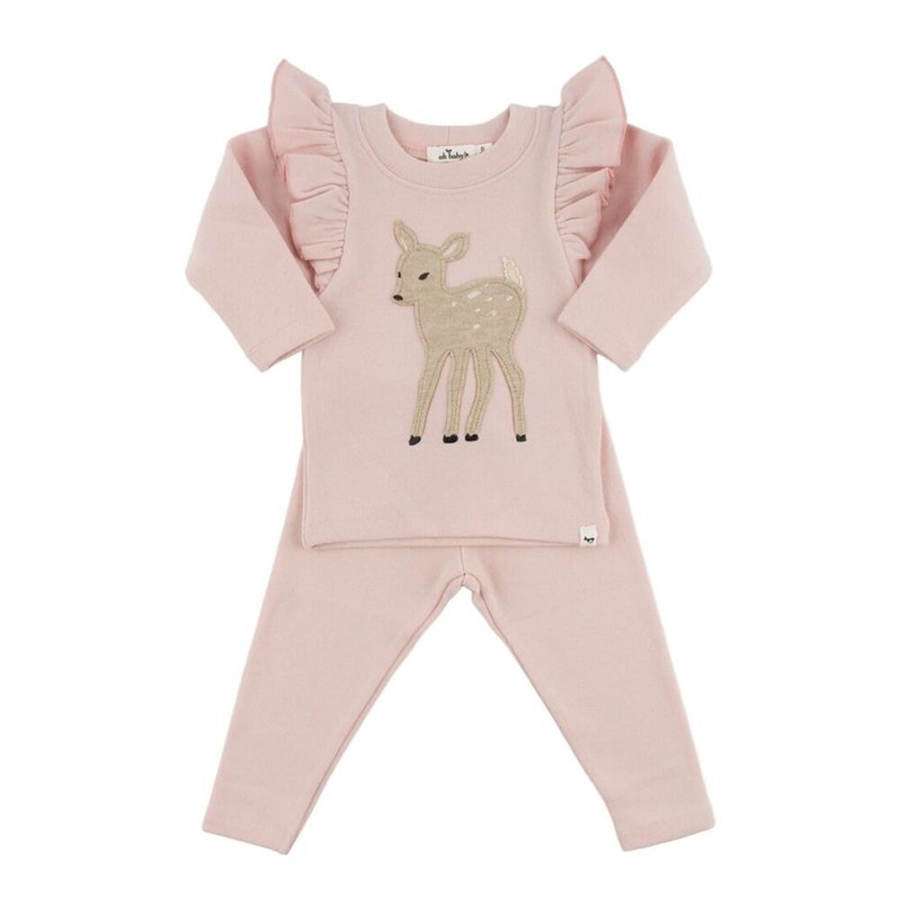 Oh Baby!  Deer Baby Rib Millie 2Pc Set